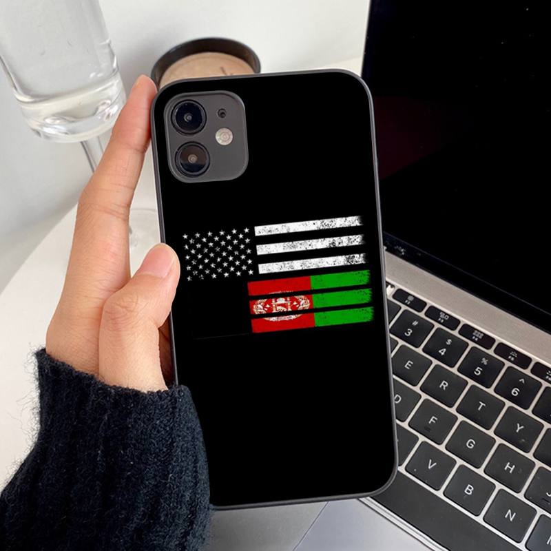 Afghan Afghanistan Flag Phone Case for Iphone 13 8 7 6S Plus X 5S SE 2020 XR 11 12 Mini Pro XS MAX