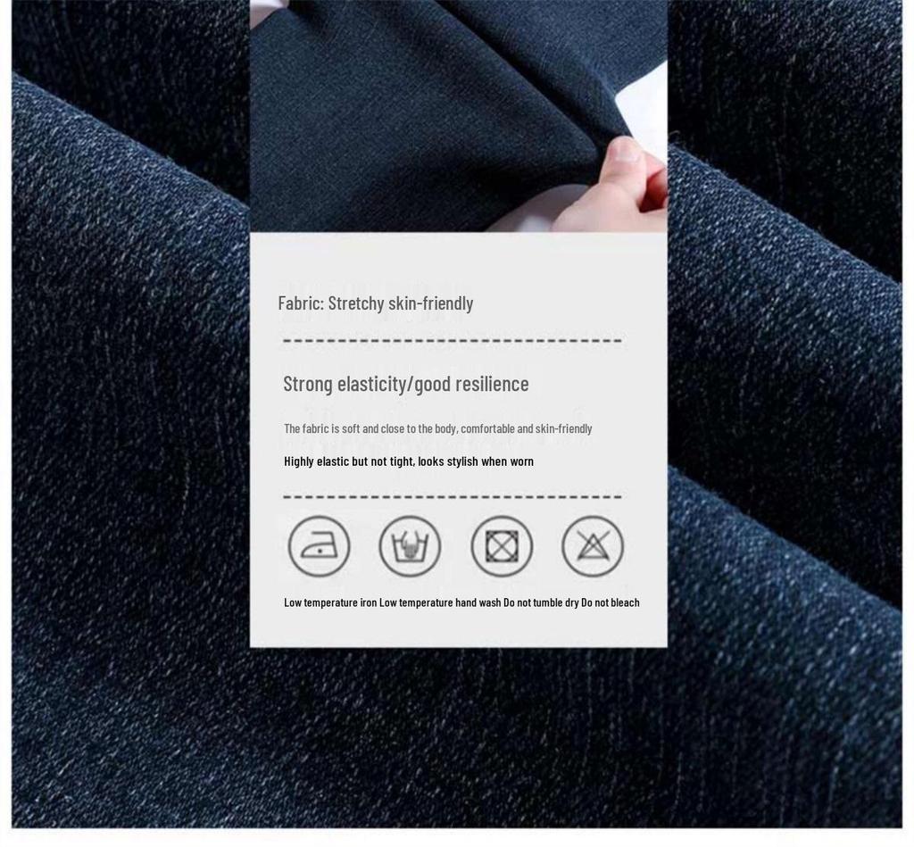 Women's High-Waist Skinny Micro-Flare Jeans - Spring/Autumn Fashion, Stretch, Blue-Gray, Fleece-Lined.