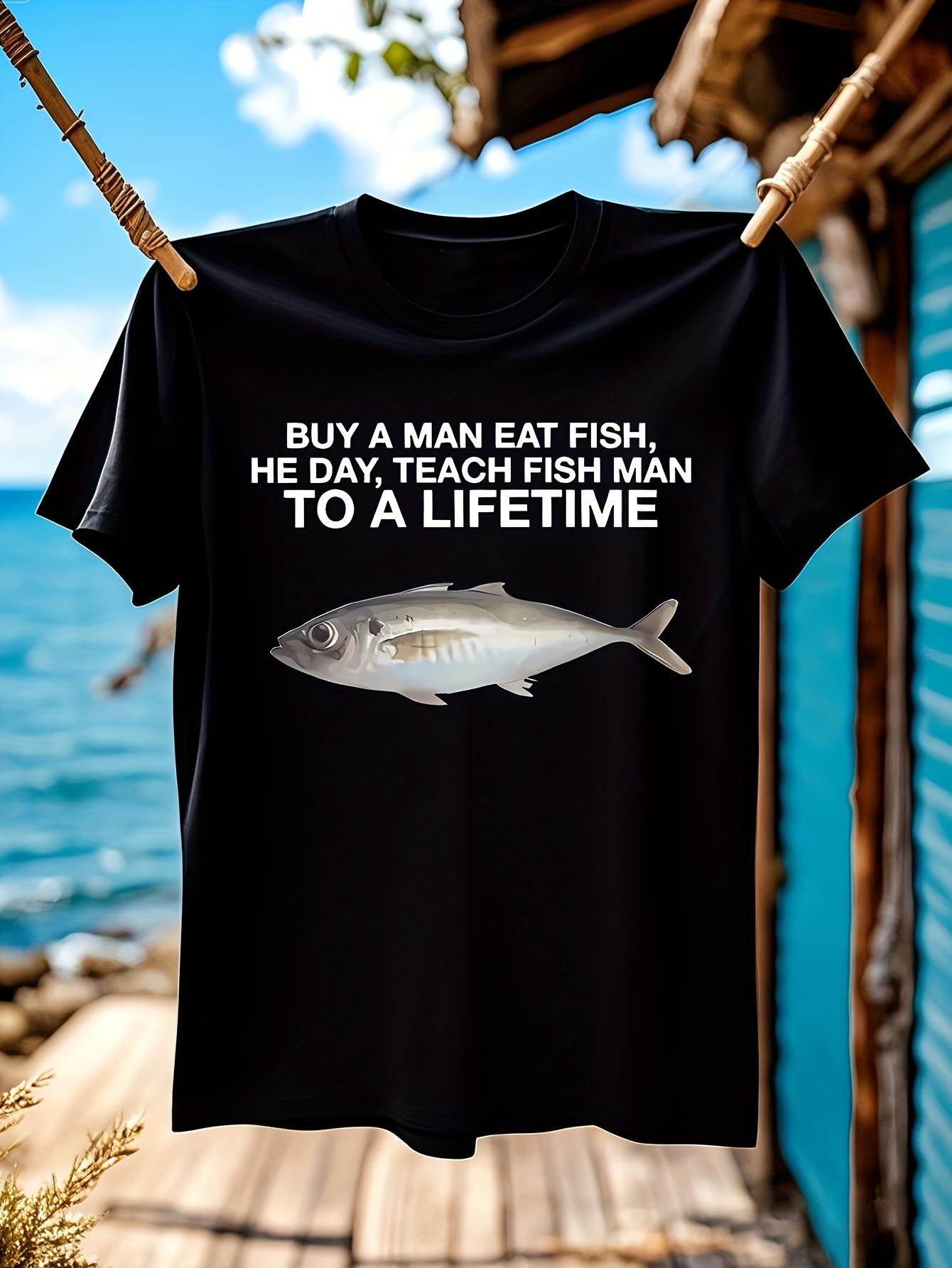 Funny Tshirt Funny Fishing Meme Tshirt for Men - Buy a fo... S
