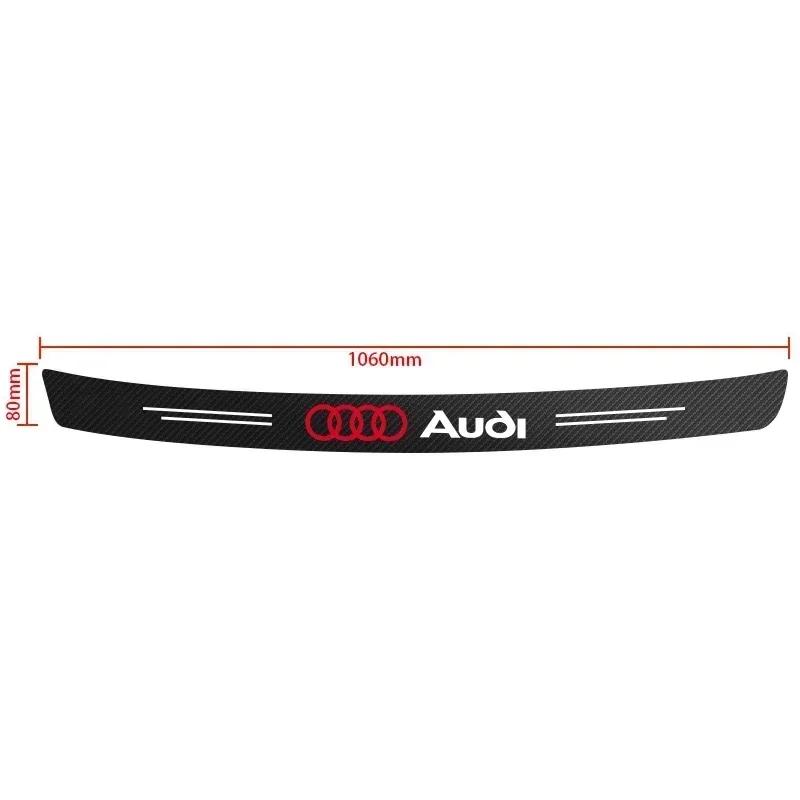 Car Tail trunk Rear Bumper Protector Carbon fiber Sticker For q2 Sline TT A1 A2 A3 A4 A5 A6 A7 A8 8P B6 B7 Q3 Q5 Q7 Car Goods