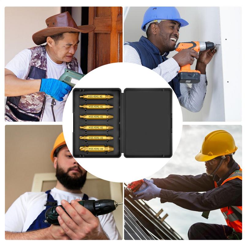 Damaged Screw Extractor Set Precision Bolt Remover Ergonomic Screw Extractor For Car Repair Mechanical Work Construction