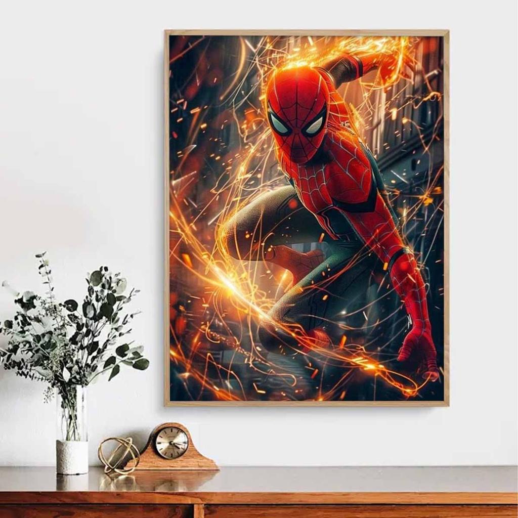 DIY Diamond Painting "Spider-man" Cross Stitch Kit Mosaic Art Diamond Painting Full Circle Diamond Home Decoration