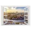 Multiple Styles City Landscape Mural For Home Decoration Aesthetic Rooms Window Art Tower Of London View Vinyl Wall Stickers