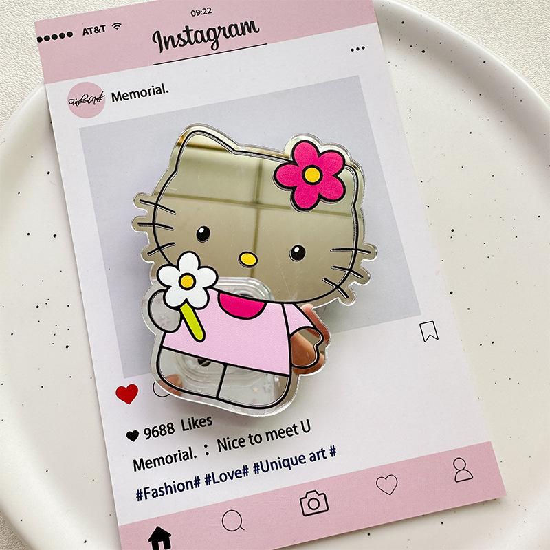 

Cartoon Kt Mirror, Mobile Phone Airbag Bracket, Makeup Mirror, Cute Women S Desktop Lazy Ring Creativity
