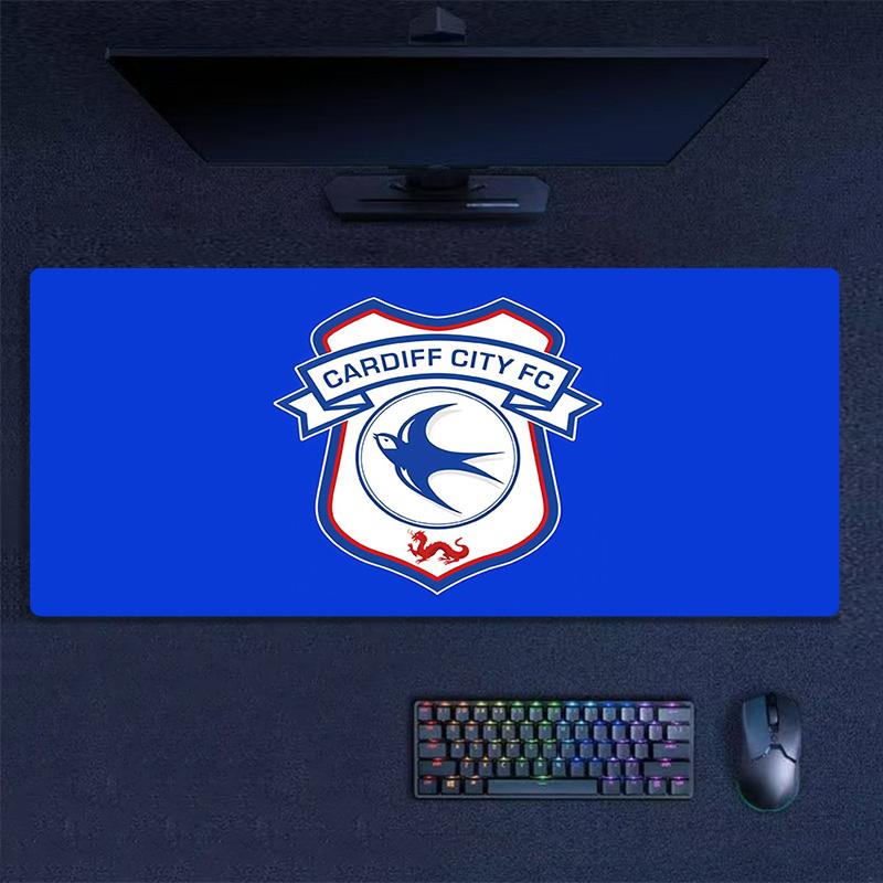 Cardiff City F.C Print Cushion Non-slip Laptop Tablet Big Mousepad XXL Mat Mini PC Playmat With Lock Edge