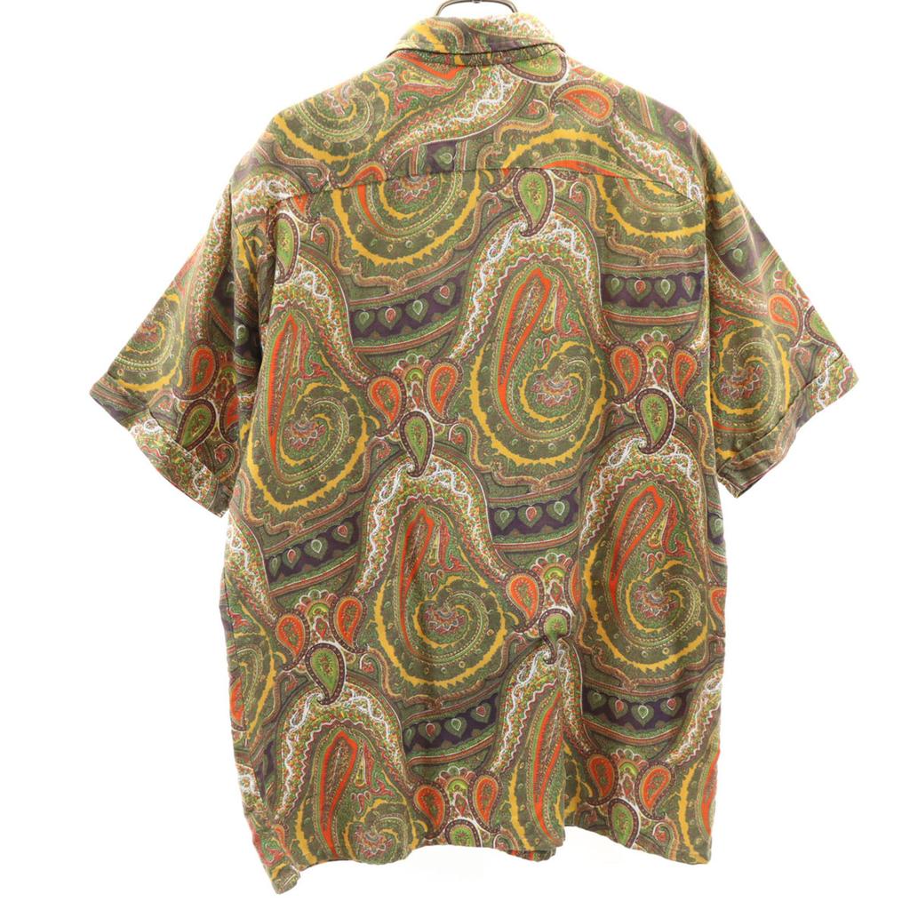 Count Velante 70s Vintage Paisley Pattern Short Sleeve Button Down Shirt Men's Used