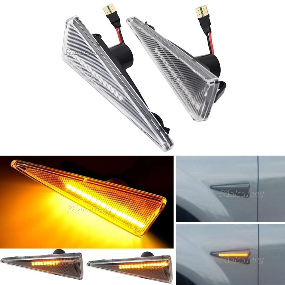 2pieces Led Dynamic Side Marker Turn Signal Light For Renault Megane MK2 CC Espace MK4 Scenic MK2 Wind Avantime Thalia 2