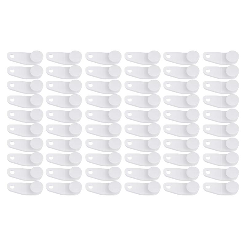 30/60Pcs Curtain Track Gliders Hooks White Traverses Rod Slides Replacement Parts for Window Shower Drapery Curtain