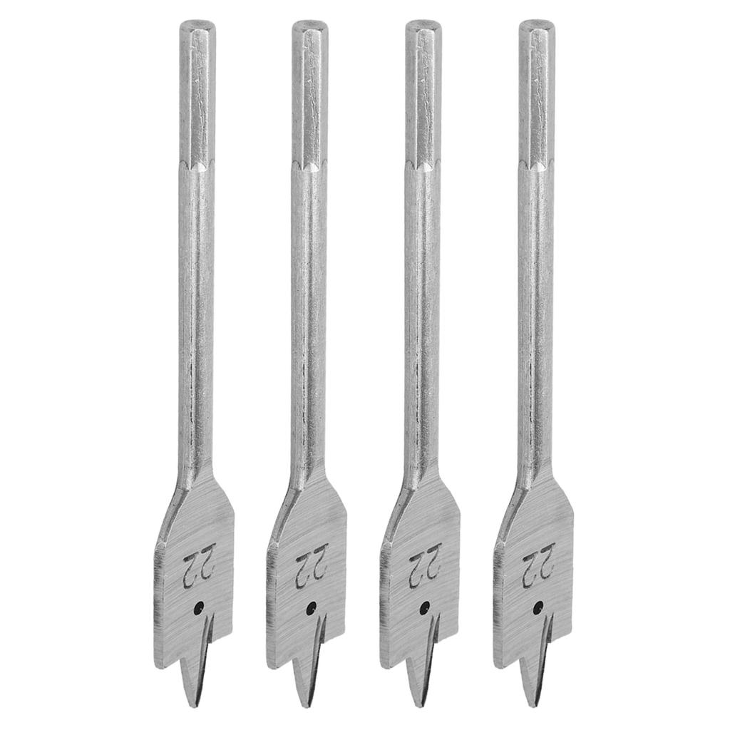 4Pcs Flat Wood Drill Bit Set High Carbon Steel Spade Boring Woodworking Tools 22mm