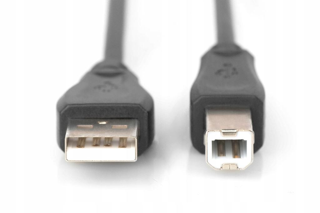 Kabel drukarkowy DIGITUS USB 2.0 A/M - B/M, 1,8m czarny