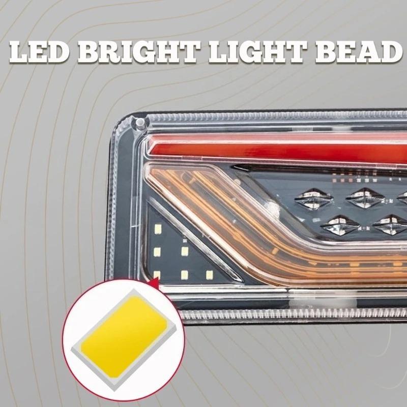 2 X LKW-Anhänger-Rücklichter 12V 24V Traktorlicht LED-Rücklicht für Anhänger Wohnwagen Rücklicht Fahrlicht Blinker