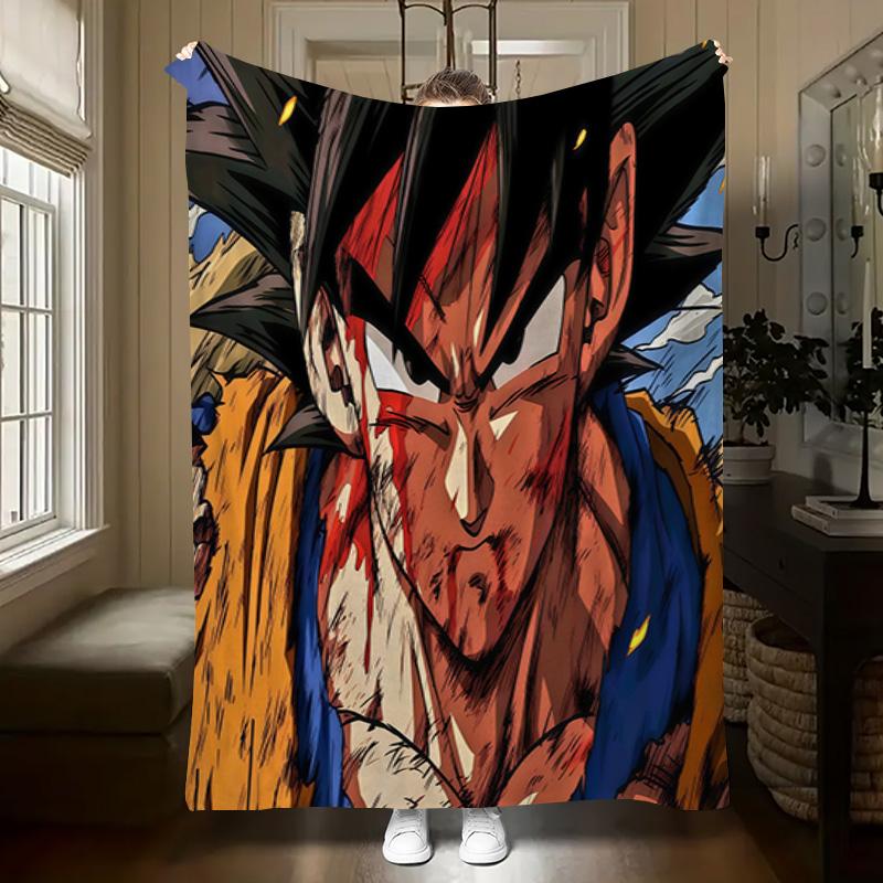 Dragon Ball Saiyan Forms Blanket Suitable For All Seasons Soft And Comfortable Bedroom Gift Outdoor Plush Blanket