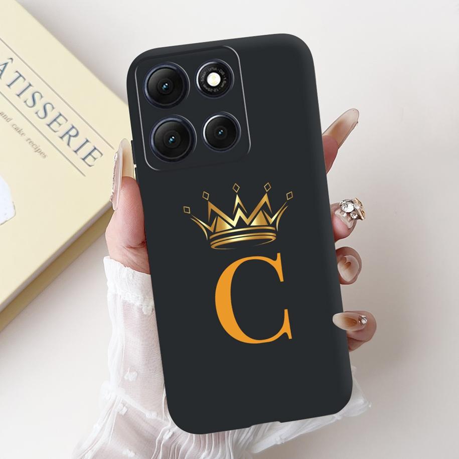 For Motorola Moto G86 Power Case Cute Lucky Letters Crown Flower Soft Silicone Back Cover For Moto G56 G86 5G G86Power Protector