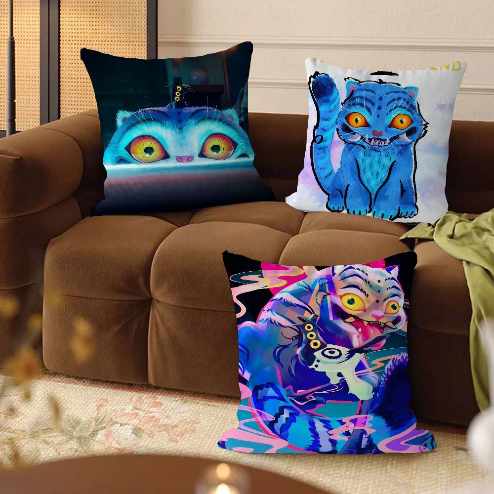 KPop Demon Hunters Tiger Pillow Gift Home Office Decoration Bedroom Sofa Car Cushion Cover Case 45x45