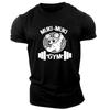 100% Baumwolle Oversize T-Shirt für Herren Freizeit-T-Shirts Rundhalsausschnitt Mäuse Muki- Muki Gym T-Shirt Kurzarm Kleidung Bedrucktes Oberteil