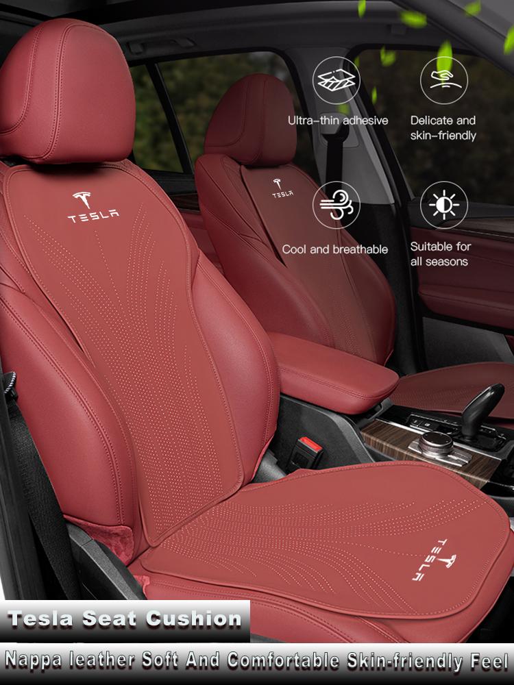 AAAIF1 Car Seat Cover Soft Cushion Breathable Thin Auto Cushioning For Tesla Model 3 Y S X Cybertruck Juguete Roadster Coil Bonina