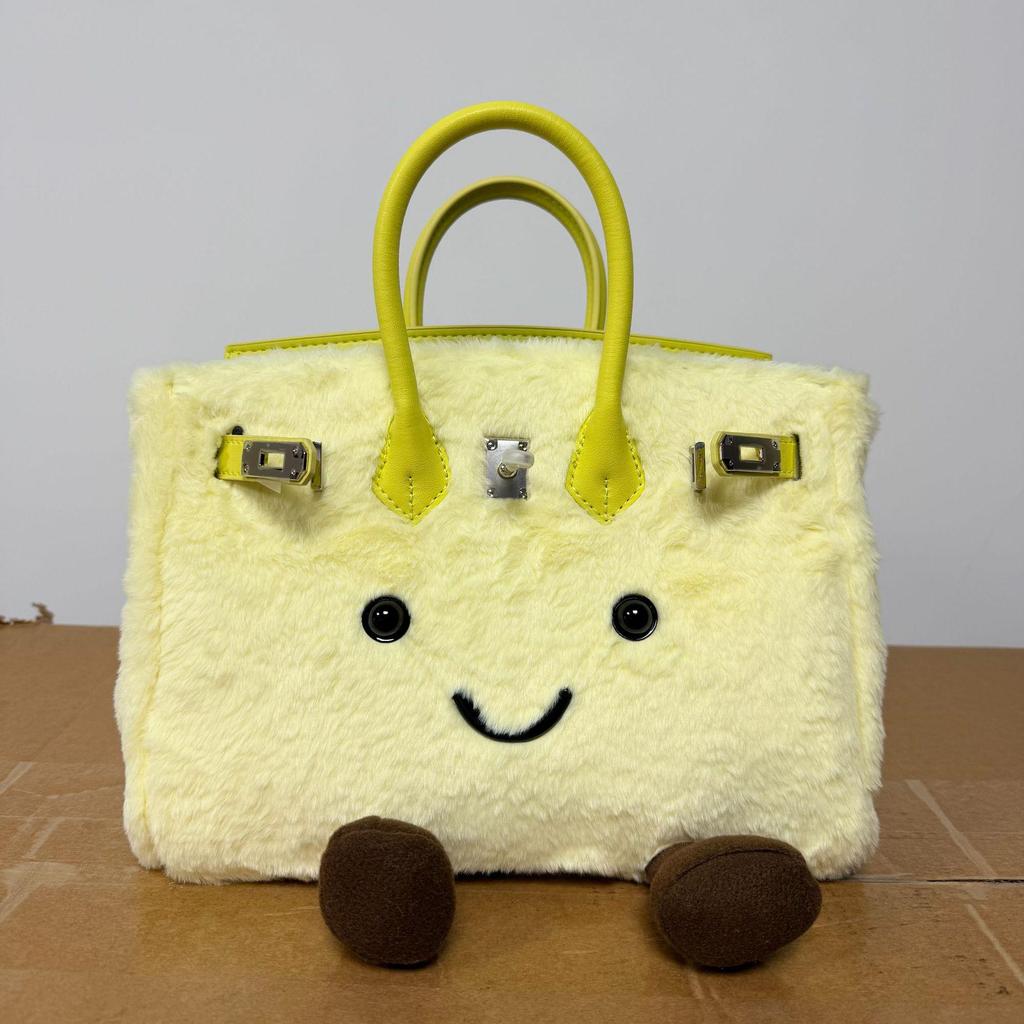 Jllycat Cute Fluffy Platinum Doll Crossbody Elf Handbag