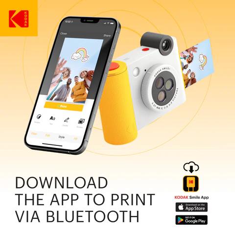 Kodak Smile+ Instant Print Camera, 2X3'', White