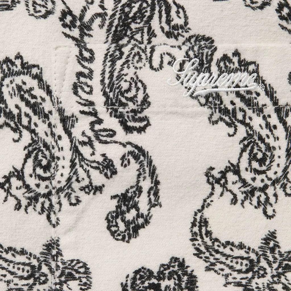 Supreme Paisley Flannel Shirt White