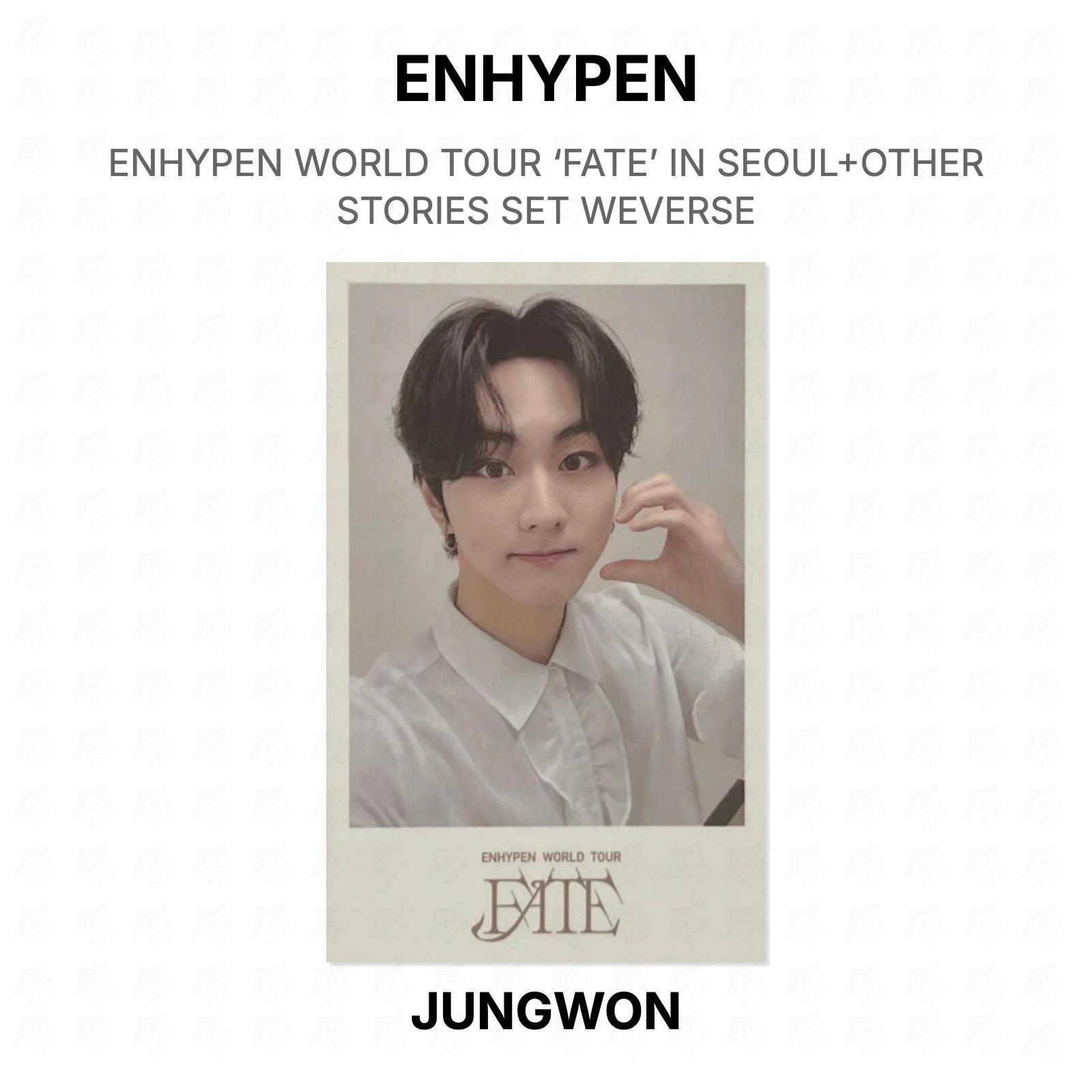 ENHYPEN МИРОВОЙ ТУР ‘FATE’ В СЕУЛЕ+ДРУГИЕ ИСТОРИИ НАБОР Официальная фотокарточка WEVERSE JUNGWON