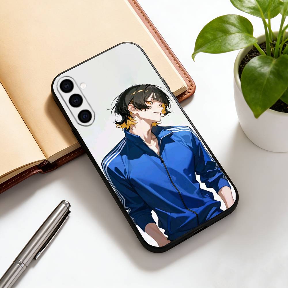 Blue-Lock Bachira Meguru Phone Case For Samsung Galaxy A73,A72,A71,A70,A53,A52,A51,Soft Silicone Black Cover Samsung a12