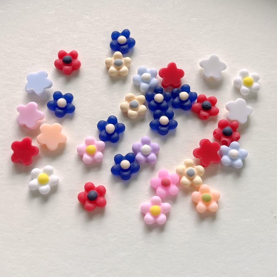 100 Pieces of Mixed Mini Egg Flower Resin Trim Flat Back Scrapbook Diy Jewelry Nail Art Deco Floret