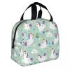 Schattig Eenhoorn Cartoon Patroon Draagbare Lunchbox Vrouwen Waterdicht Thermisch Koeler Voedsel Geïsoleerde Lunchtas School Kinderen Student