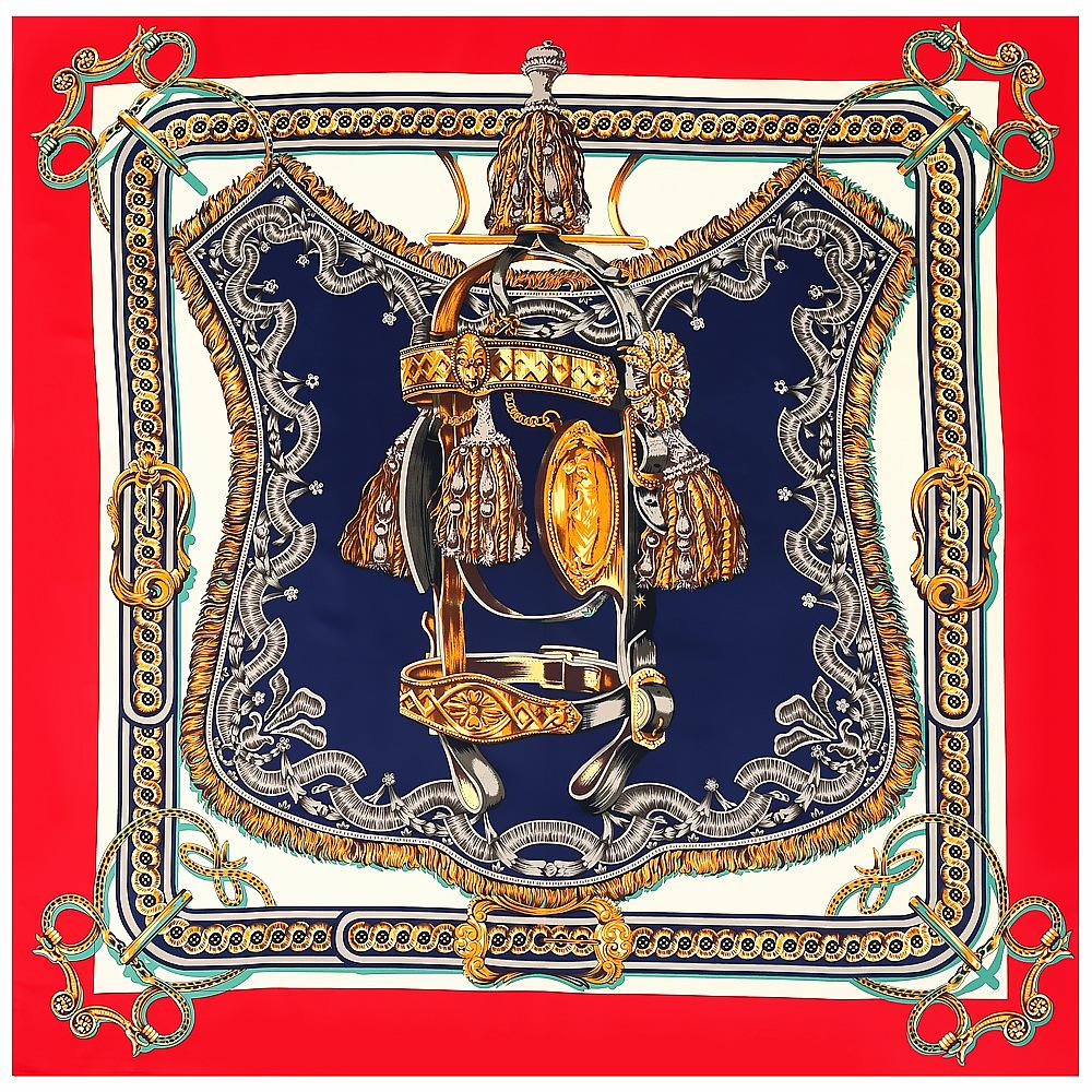 POBING Silk Scarf Women Large Shawls Horse Print Stoles Square Bandana Luxury Kerchief Big Hijab Scarf Female Foulards 130CM