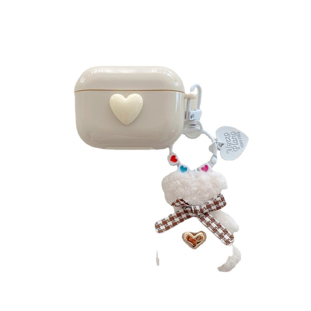 Milk Tea Plush Bear Is Suitable for Apple AirPods 1 Generation Bluetooth Headset Case Pro1 Generation Earphone Case 1st Generation