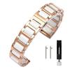 JUSUTEK Popular Luxury Ceramic Watch Band, Quick Release, Stainless Steel + Ceramic, Available In 14mm, 16mm, 18mm, 20mm, and 22mm, Butterfly Buckle,