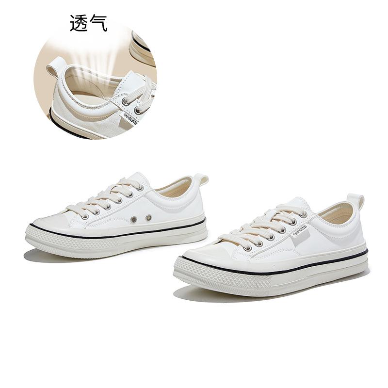 

The first layer of cowhide little white shoes women s spring new thick-soled heightening board shoes casual women s shoes trendy versatile shoes women 40 білий