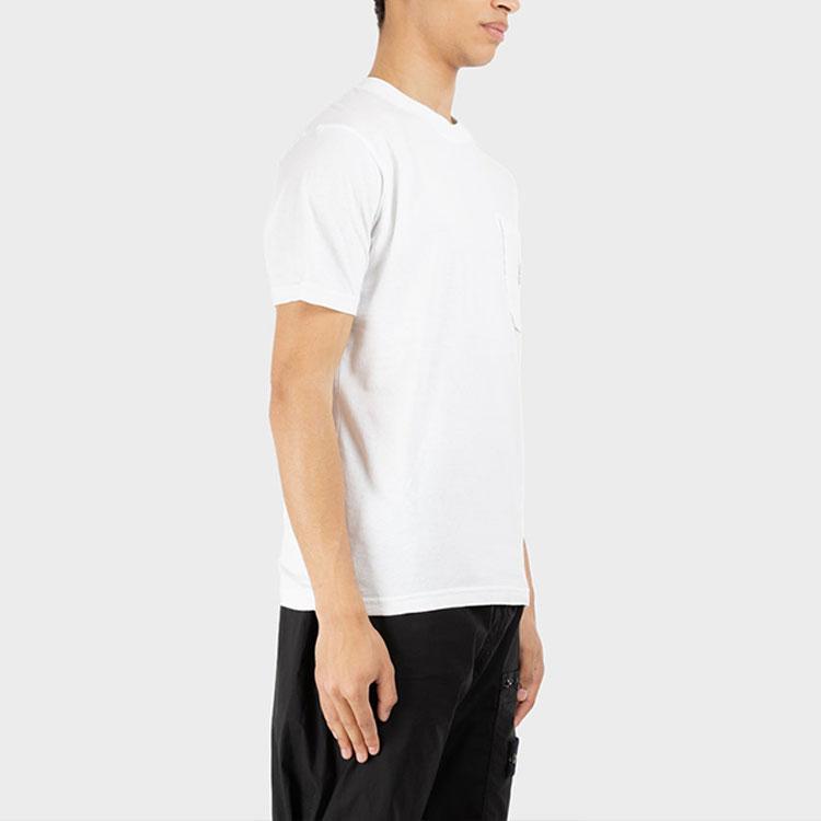 Stone Island Ss22 Solid Color Crew Neck Short Sleeve T-Shirt Men Tops White 761521957-V0003