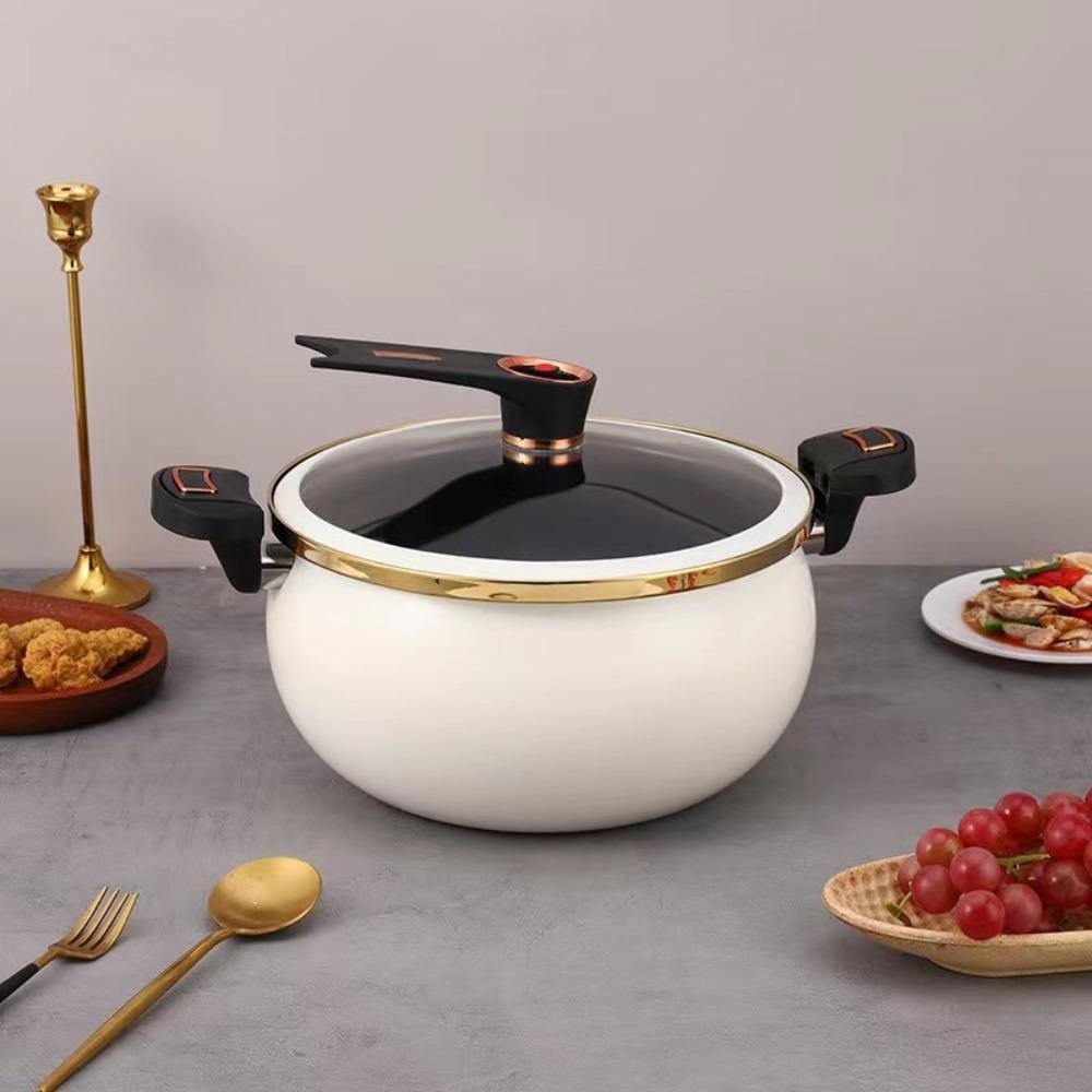 Large Capacity Stew Pot Non-Stick Soup Pan Practical Chubby Micro-Pressure Pot Induction Cooker