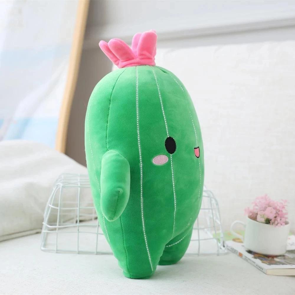 Lovely Flower Plant Cactus Plush To Stuffed Doll Pillow Cushion Bolster Kids Children Boy Girl Gift Room Bedroom Decor