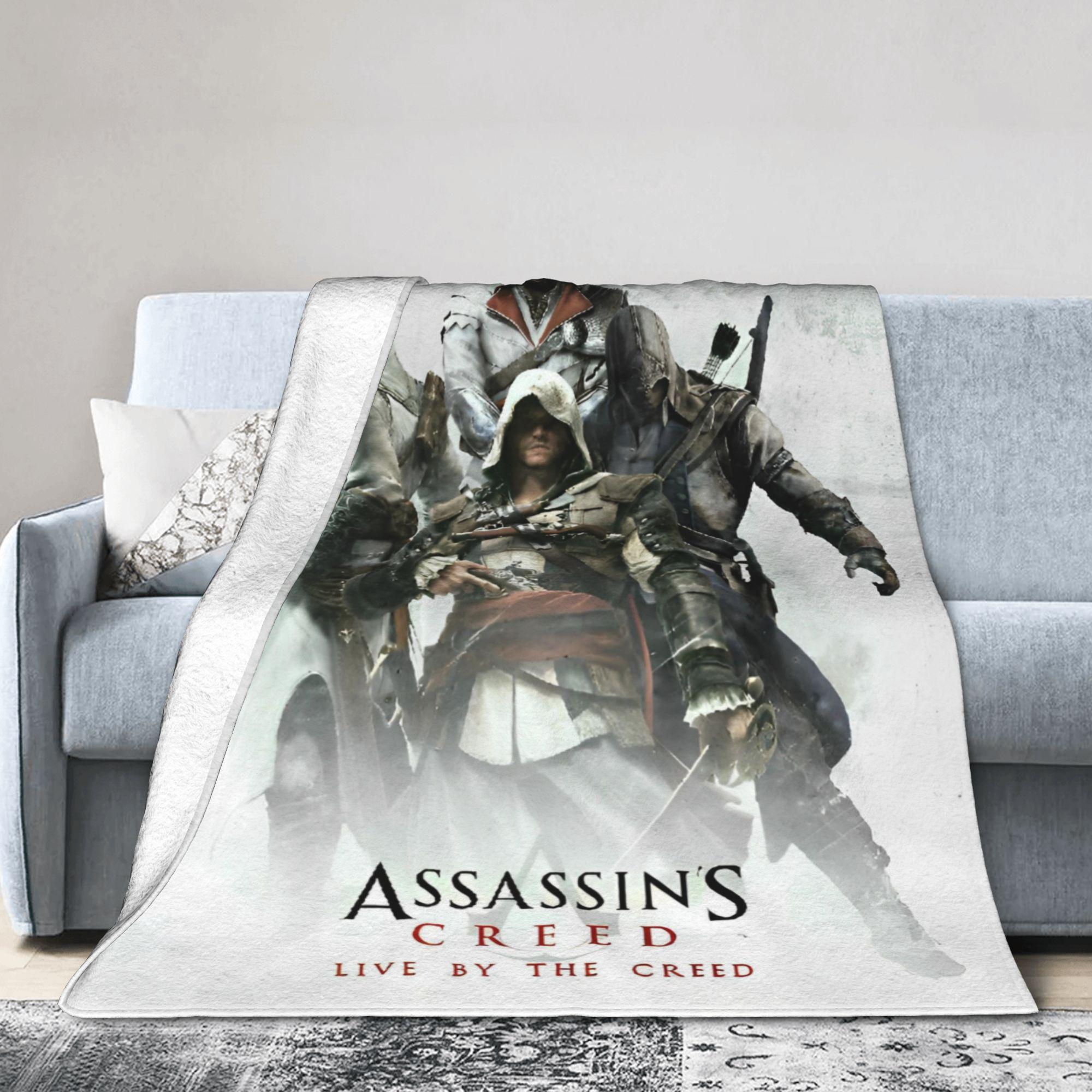 A-Coperta Assassins Creed Flanella Vintage Calda Coperta da Lancio per Copriletto Autunno/Inverno