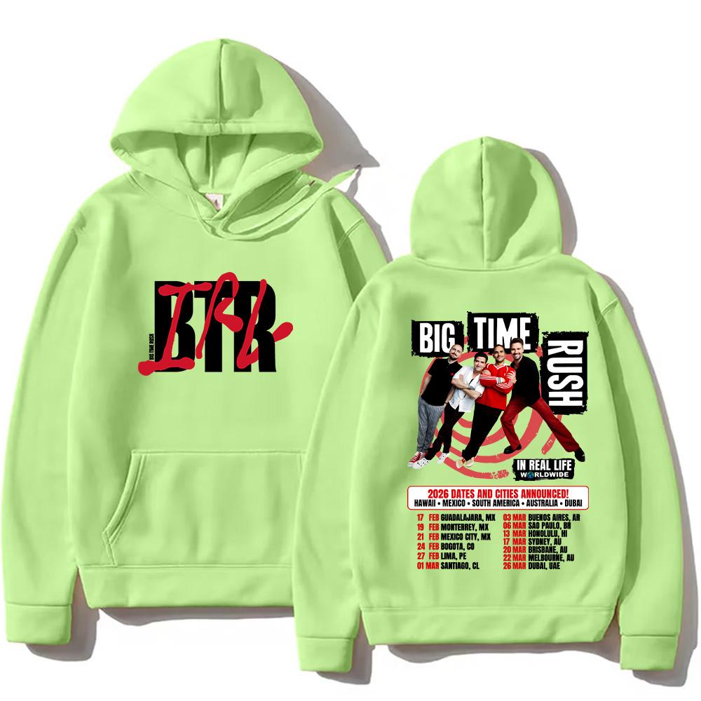 Big Time Rush Pullover BTR in Real Life Weltweite 2026 Tour Hoodies Herbst Neu Damen Herren Langarm Sweatshirt High Street Kapuzenpullover