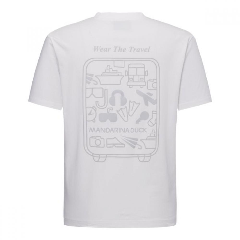 Mandarina Duck Men S Carrier Graphic T ShirT T0e09150