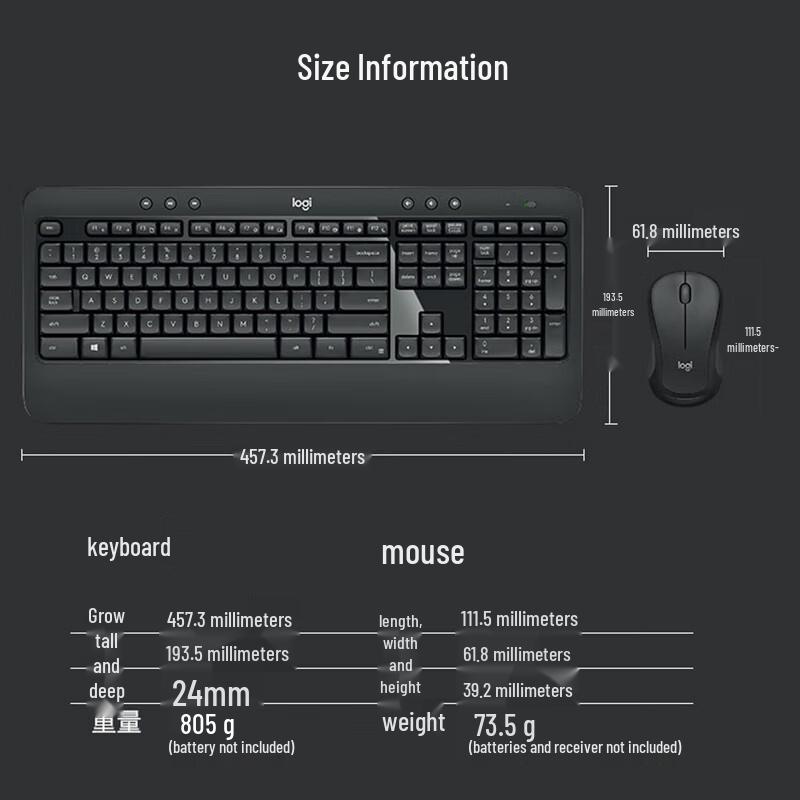 Logitech MK540 Wireless Keyboard and Mouse Combo