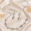 Gold Plated Starfish & Shell Jewelry Set, Ocean Themed Necklace, Earrings & Bracelet for Women