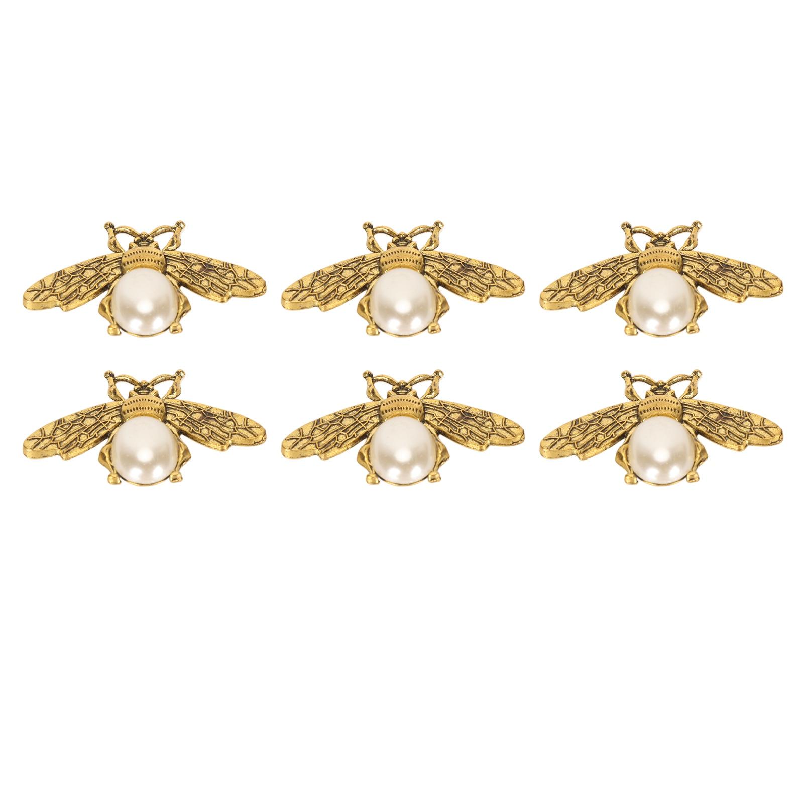

Зажимы для обуви съемные изысканные декоративные пряжки в форме пчелы для босоножек на высоком каблуке 6 шт.