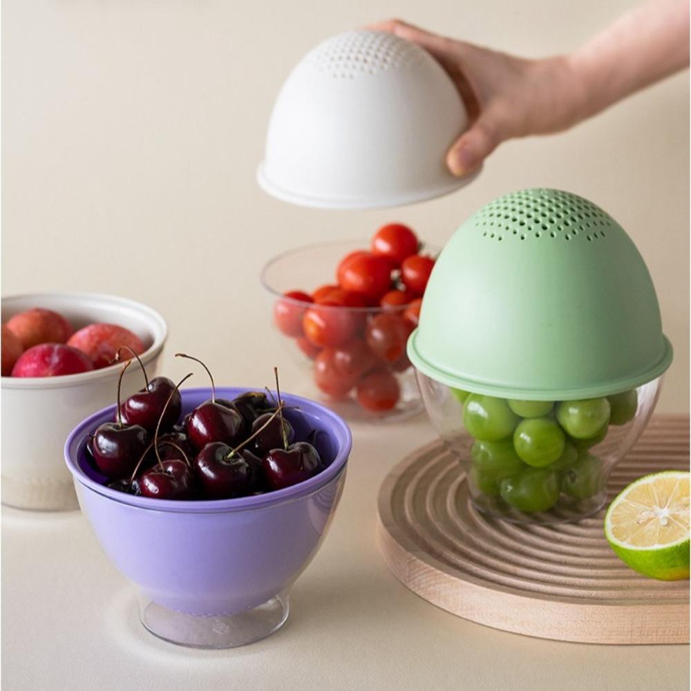 

Small Fruit Basket Plastic Drain Tray New Drain Bowl Fruit фіолетовий