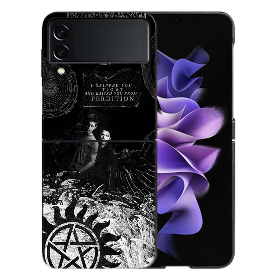 Babaite Supernatural SPN Dean And Sam Phone Case For Samsung Z Flip 6 7 5G Galaxy Z Flip 5 4 3 5G Cases Shockproof Hard Cover TP
