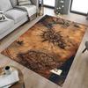 1PC Map Compass Non-Slip Floor Carpet Compatible for Office&Living Room&Bedroom&Dining Room - Flat- Soft & Pattern, Vibrant Colors-W278