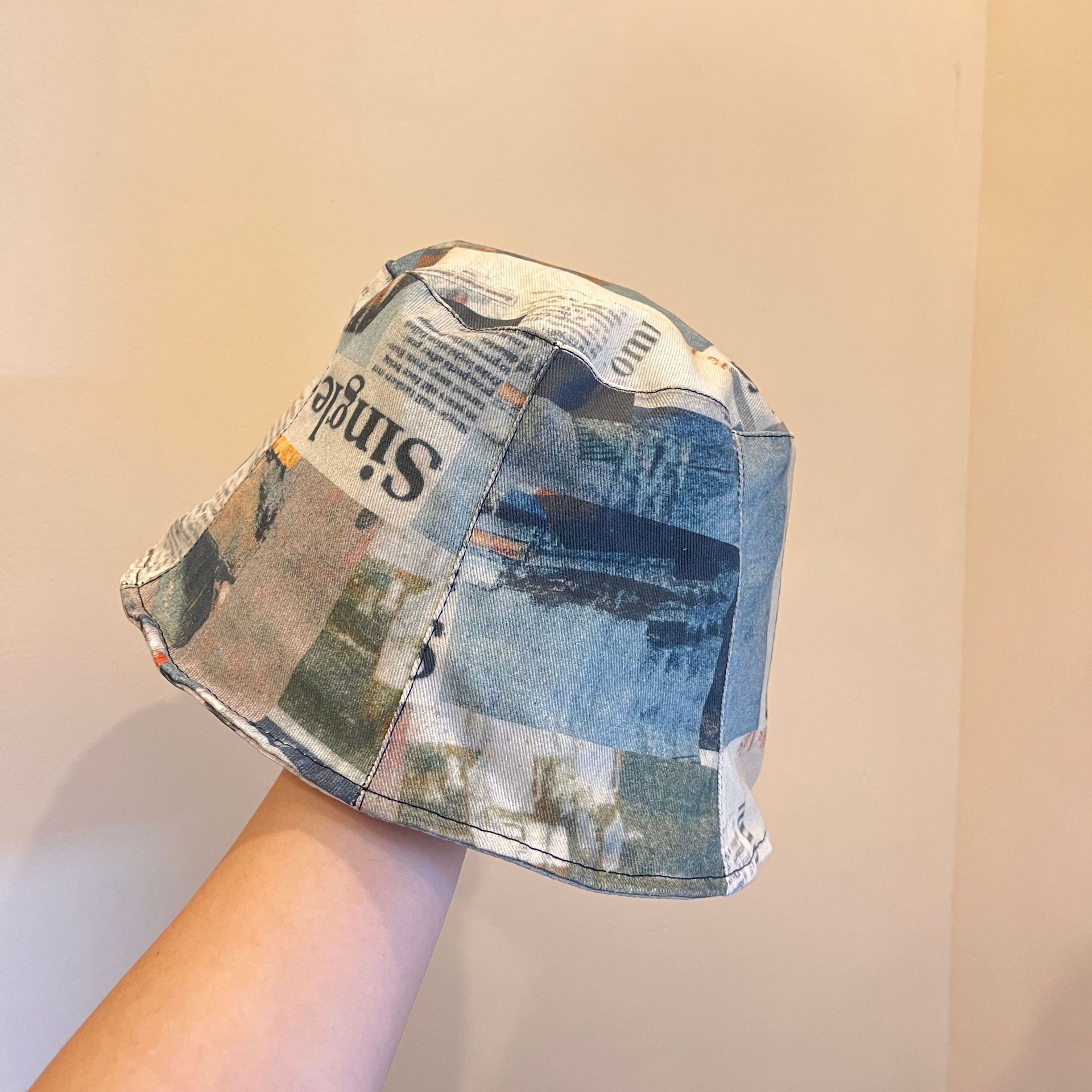 

Шляпа новая сращивание Бере восьмиугольная шляпа весна и осень лицо маленькая ретро газета британская мода художник шляпа прилив M（56-58cm）