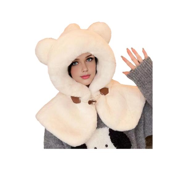 Women Hat Knitted Windproof Warm Elastic Solid Color Thermal Winter Hat Hiking Outings Traveling Shopping Daily Wear