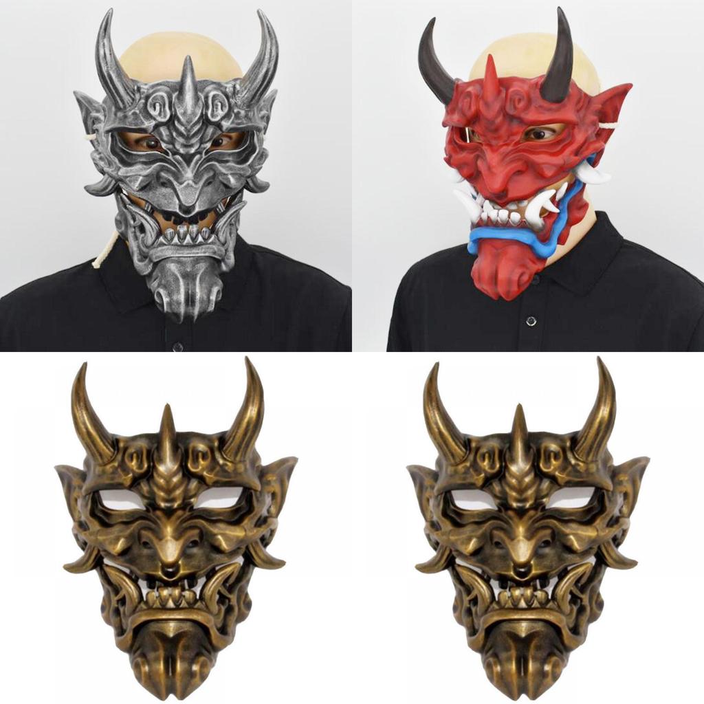 Fangs Ghost Face Mask Horror Prop Resin Decoration For Halloween Party Use