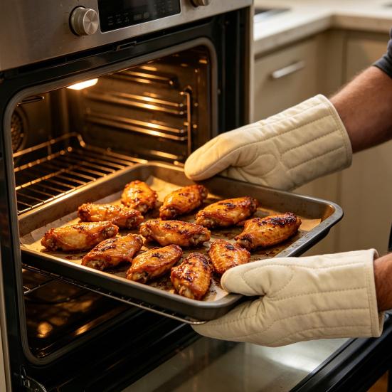 2Pcs Thickened Oven Mitts Heat-Resistant Kitchen Gloves Microwave Baking Gloves Machine Washable Essential Kitchen Tool for Hot Dishes