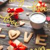 Sumind 100 Pieces Gold Wedding Table Confetti Love Glitter Confetti Engagement Party Table Paper Scatter Bridal Shower Decorations for Anniversary