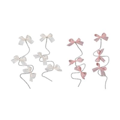 Pince à Cheveux Nœud pour Fille Femme Mignon Chaîne Pince à Cheveux Nœud Barrettes Nœud Cheveux Pince Latérale Chaîne Nœud Cheveux Accessoires Cheveux