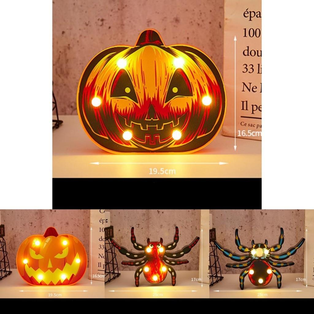 Festive Halloween Led Lights Lantern With Safe Low Voltage Bat Skull Pumpkin And Spider Patterns